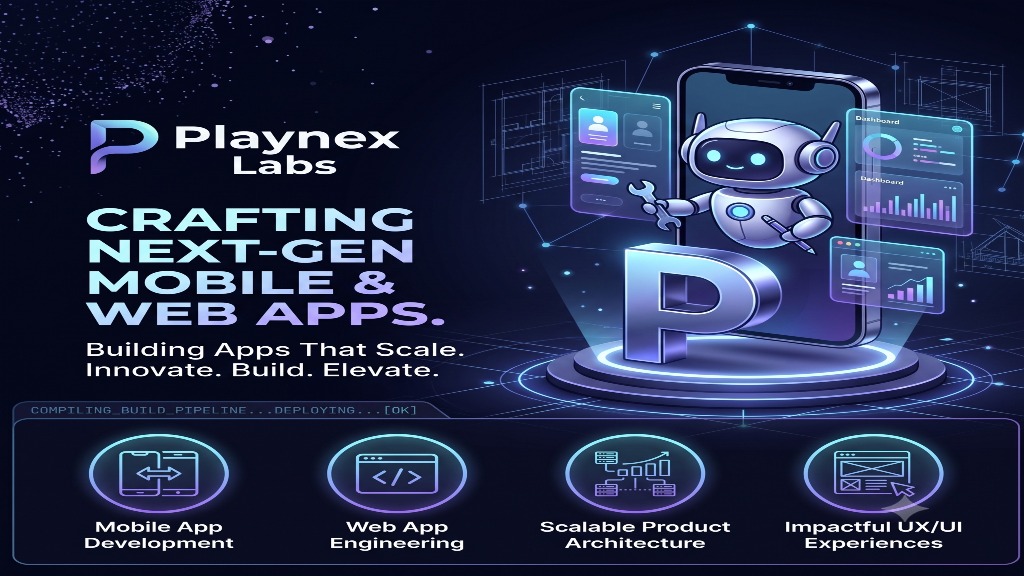 Playnex Labs App Development Pedestal Banner